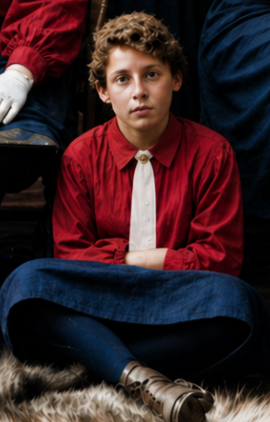 Edith Richardson — Little Tommy — colourised from the R. Barrass North London Team photograph, Newcastle, 1895