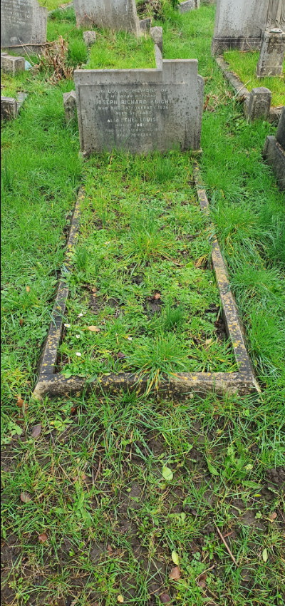 Headstone of Ethel Louise Potter-Knight and Joseph Richard Knight, Brockley and Ladywell Cemeteries