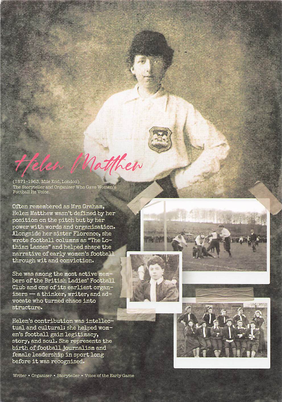 Helen Jane Matthew BLFC postcard 1895