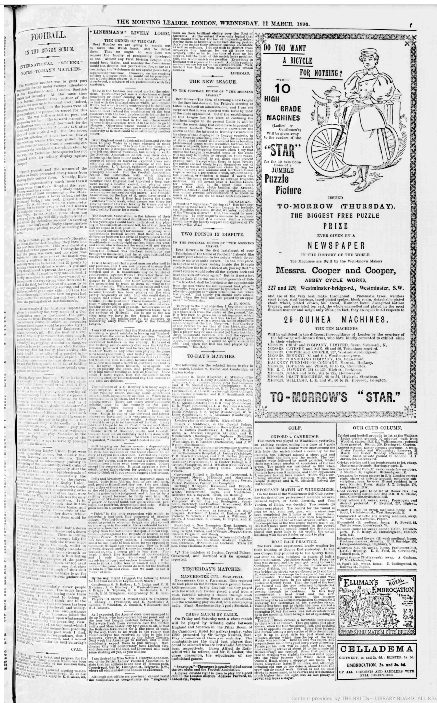 Morning Leader 11 March 1896 full page