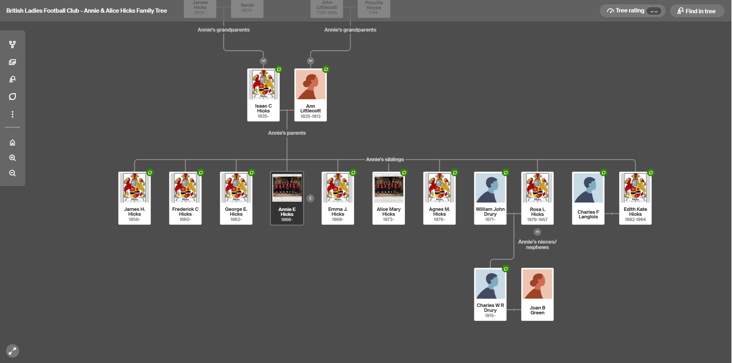 Annie & Alice Hicks Ancestry Family Tree